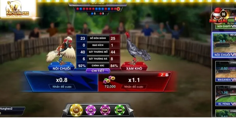 Chất lượng phát sóng chọi kê sắc nét full HD